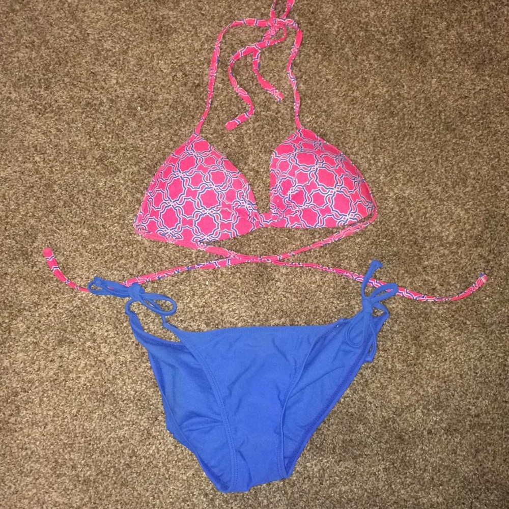 Pink and blue Bikini